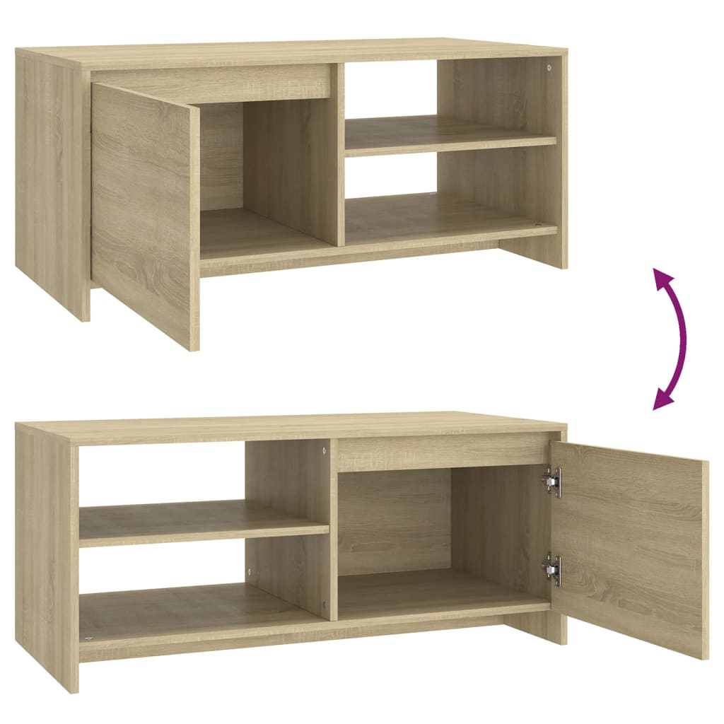 Stolić za kavu boja hrasta 102 x 50 x 45 cm konstruirano drvo