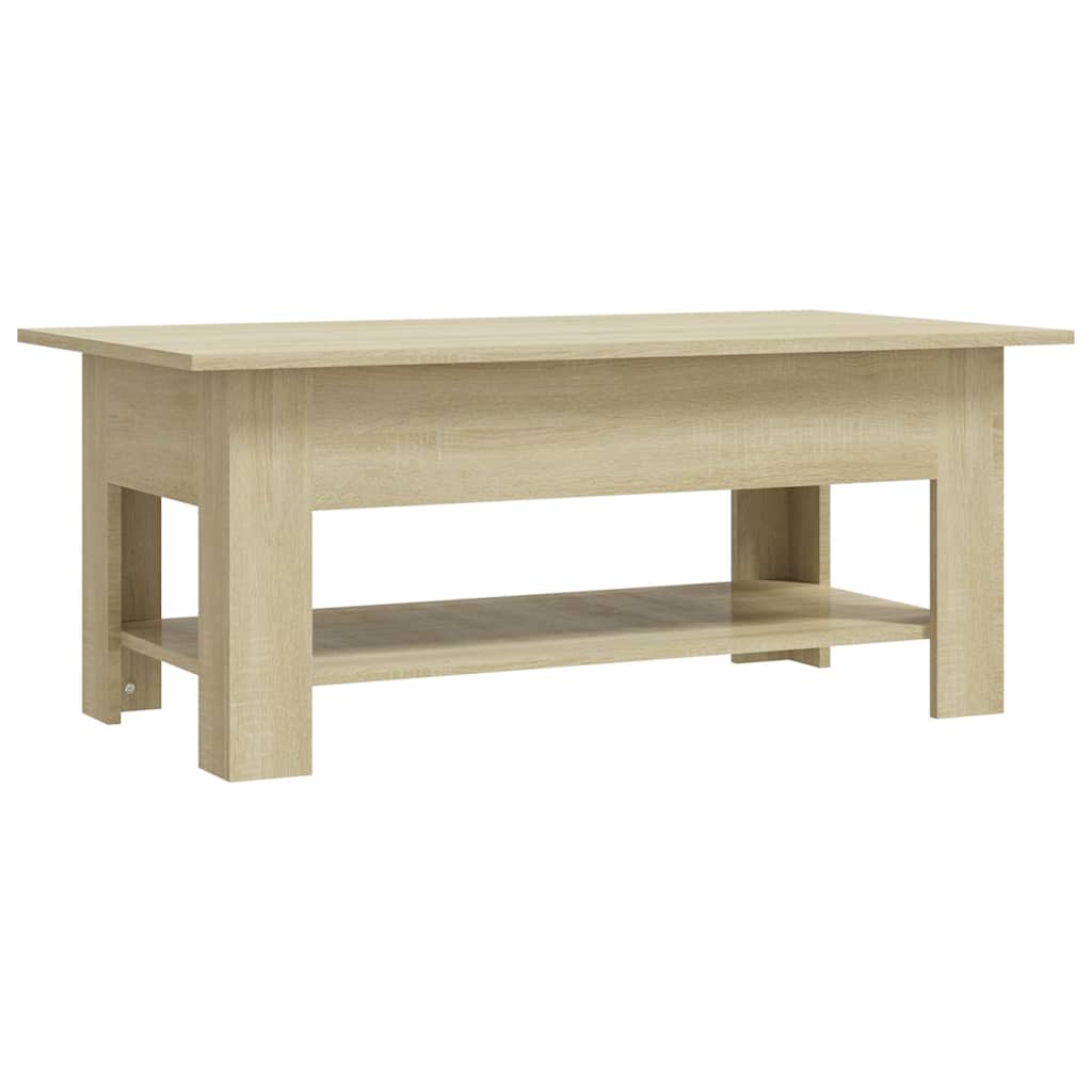 Stolić za kavu boja hrasta 102x55x42 cm konstruirano drvo Smeđa 102 x 55 x 42 cm