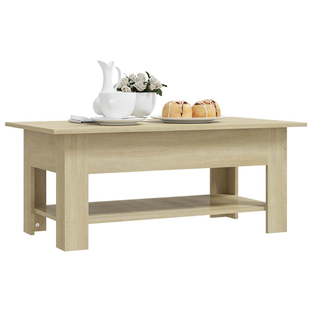 Stolić za kavu boja hrasta 102x55x42 cm konstruirano drvo Smeđa 102 x 55 x 42 cm