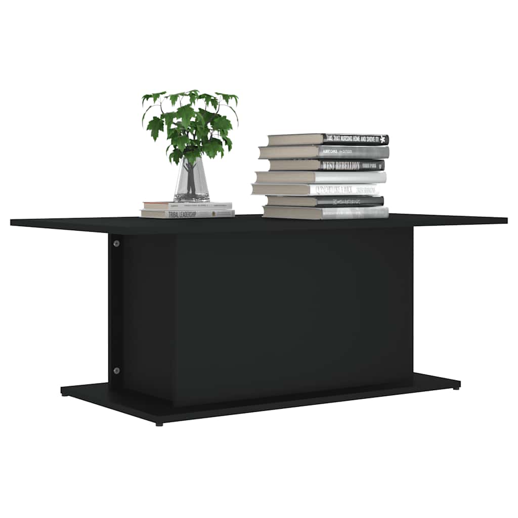 Stolić za kavu crni 102 x 55,5 x 40 cm od konstruiranog drva