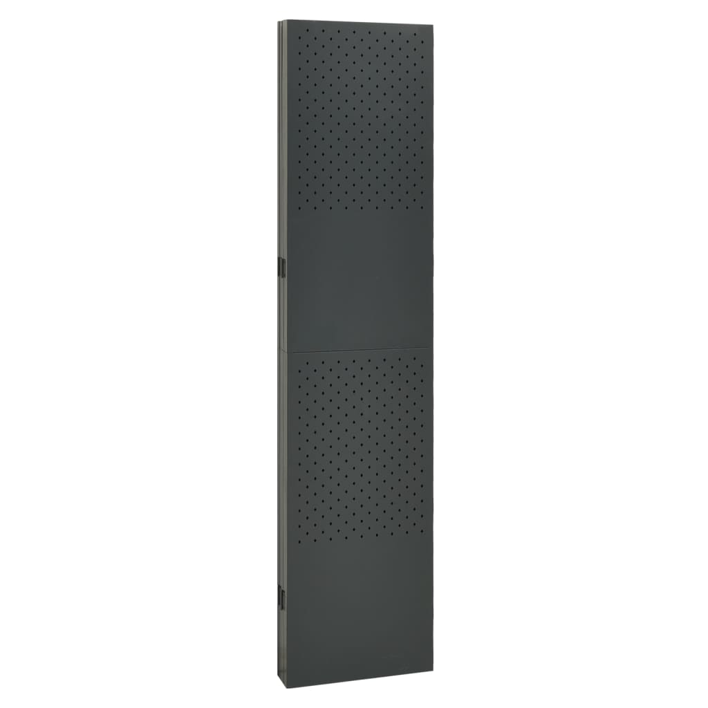 Sobne pregrade s 5 panela 2 kom antracit 200 x 180 cm čelične