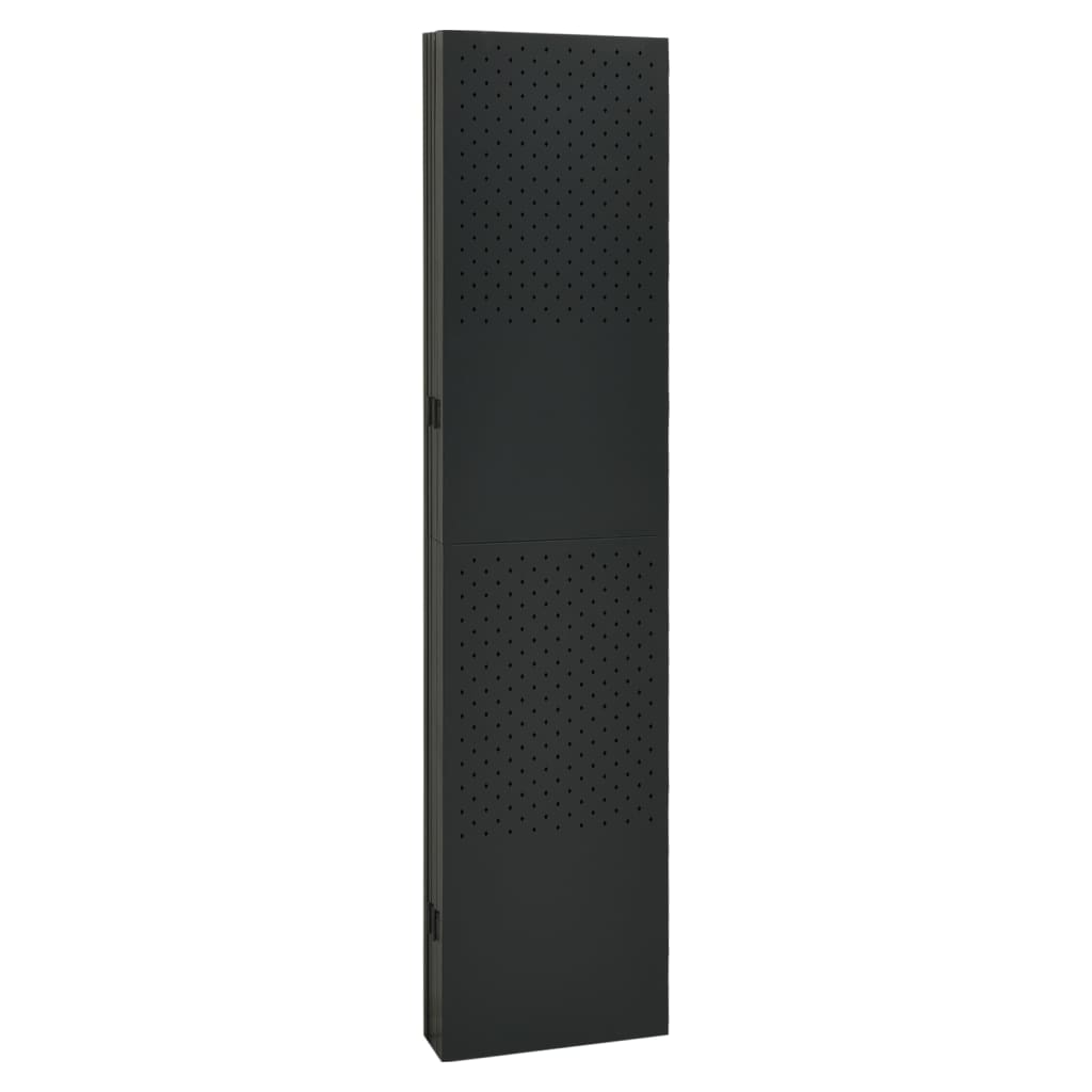 Sobne pregrade sa 6 panela 2 kom crne 240 x 180 cm čelične