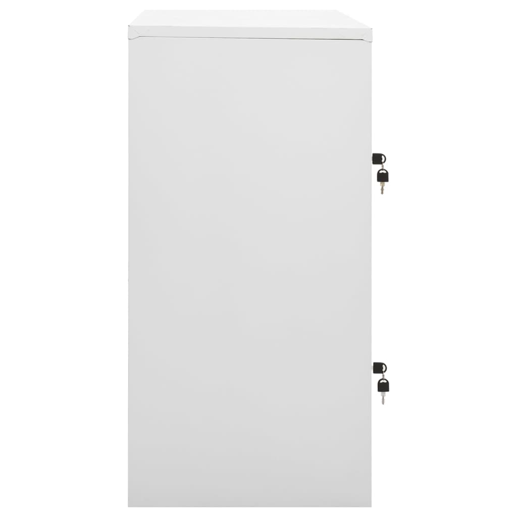 Ormarići s ključem 2 kom svjetlosivi/crveni 90x45x92,5 cm čelik