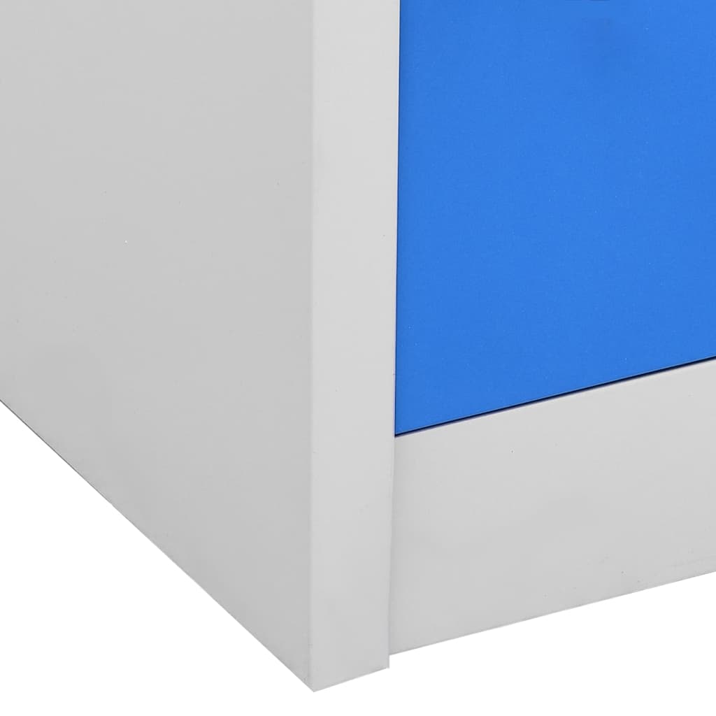 Ormarići s ključem 5 kom svjetlosivi/plavi 90x45x92,5 cm čelik