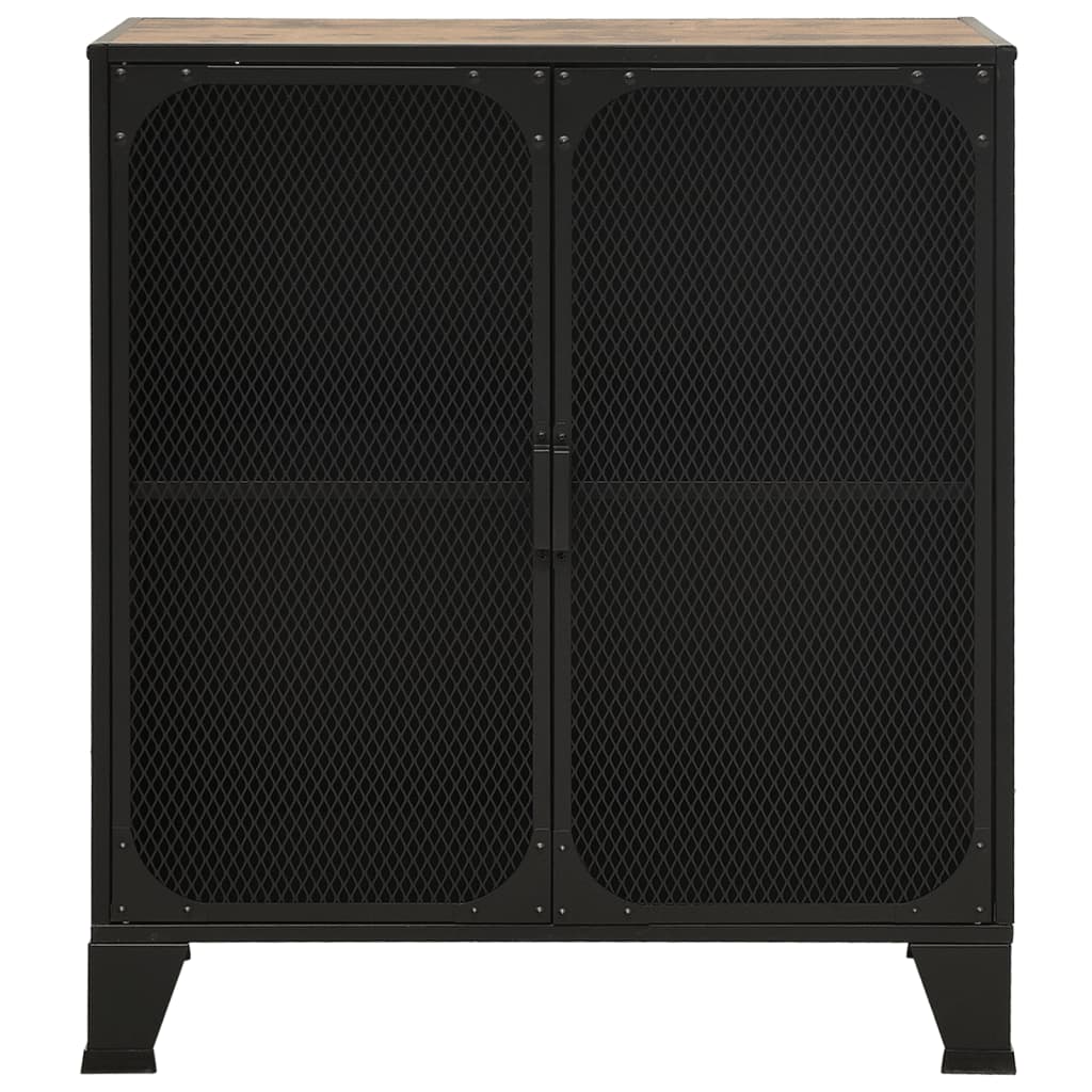 Ormarići za pohranu 2 kom rustično smeđi 72x36x82 cm metal/MDF