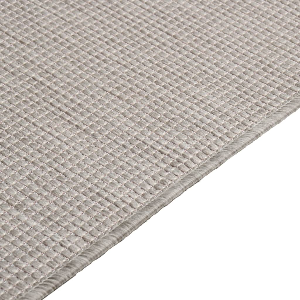 Vanjski tepih ravnog tkanja 200 x 280 cm svijetlo sivi