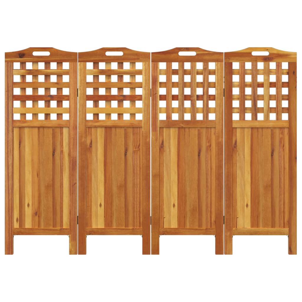 Sobna pregrada s 4 panela 162x2x115 cm masivno bagremovo drvo