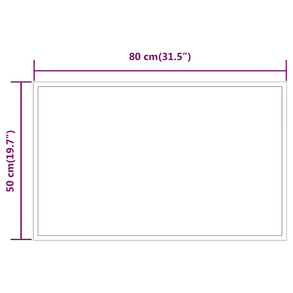 LED kupaonsko ogledalo 80x50 cm