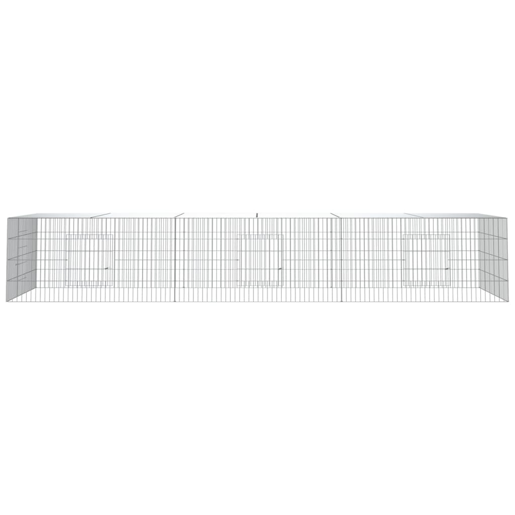 Kavez za zečeve s 3 panela 325x109x54 cm od pocinčanog željeza