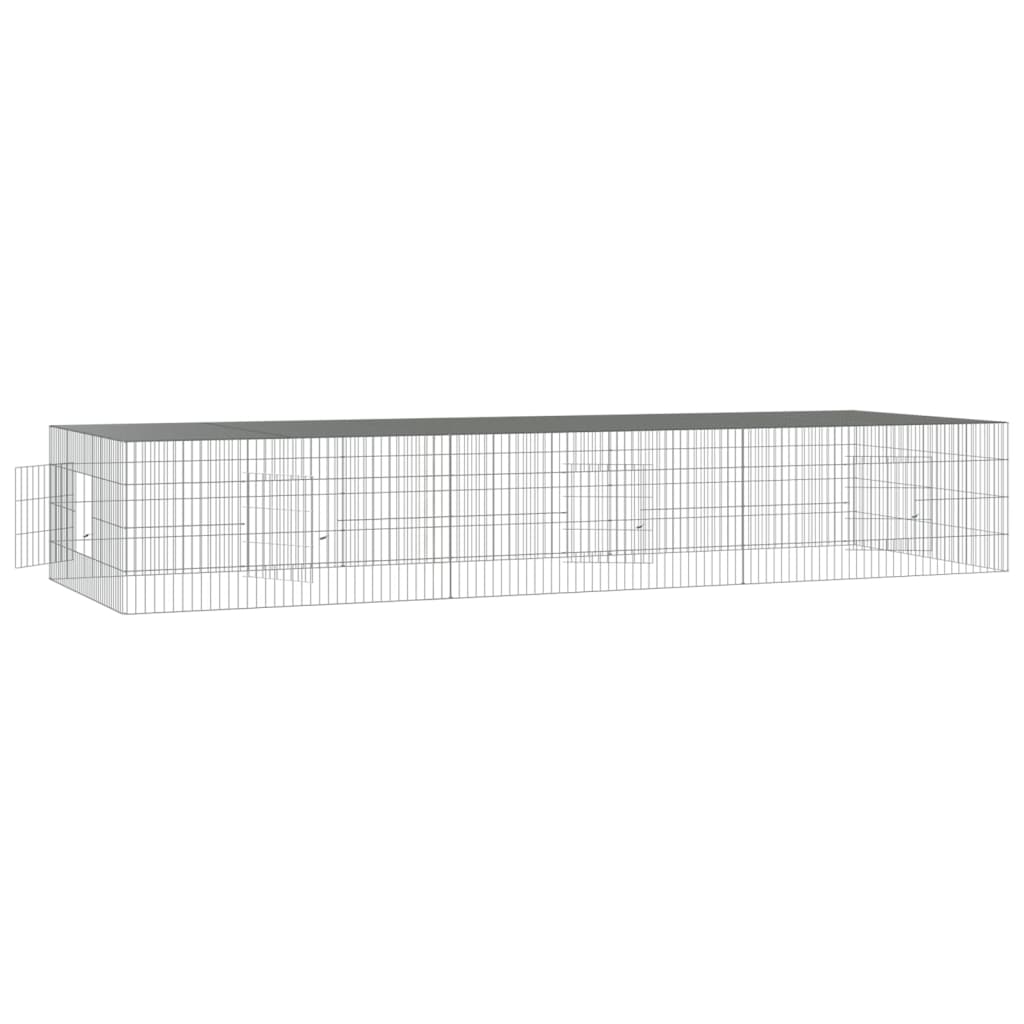Kavez za zečeve s 3 panela 325x109x54 cm od pocinčanog željeza