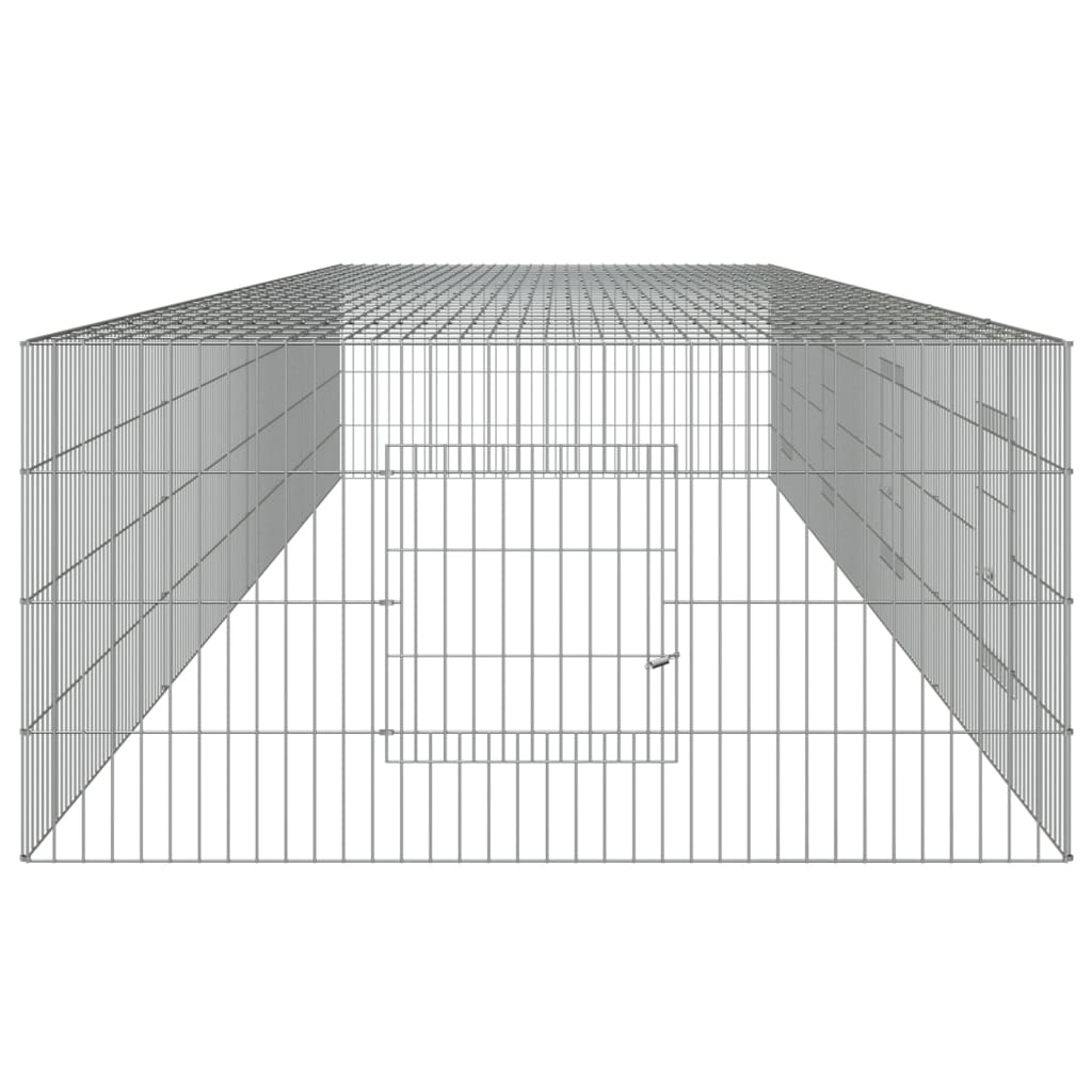 Kavez za zečeve s 4 panela 433x109x54 cm od pocinčanog željeza