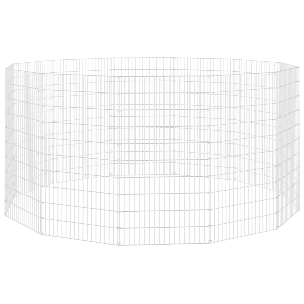 Ograđeni prostor za životinje slobodnog uzgoja s 12 panela 54 x 100 cm pocinčano željezo