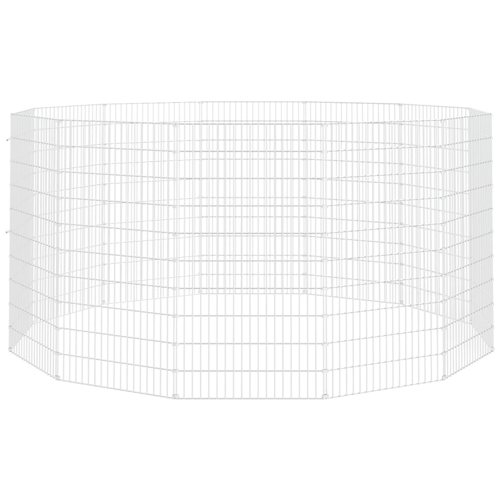 Ograđeni prostor za životinje slobodnog uzgoja s 12 panela 54 x 100 cm pocinčano željezo