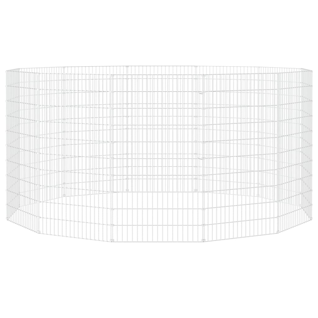 Ograđeni prostor za životinje slobodnog uzgoja s 12 panela 54 x 100 cm pocinčano željezo