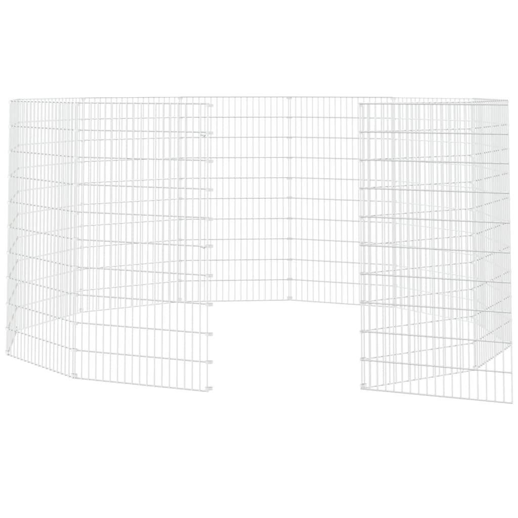 Ograđeni prostor za životinje slobodnog uzgoja s 12 panela 54 x 100 cm pocinčano željezo