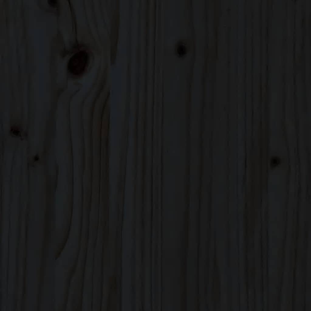 Konzolni ormarić crni 60 x 34 x 75 cm od masivne borovine