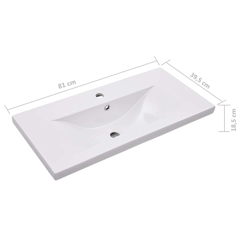 Ormarić s ugrađenim umivaonikom bijeli od iverice Bijela 80 x 38.5 x 48 cm