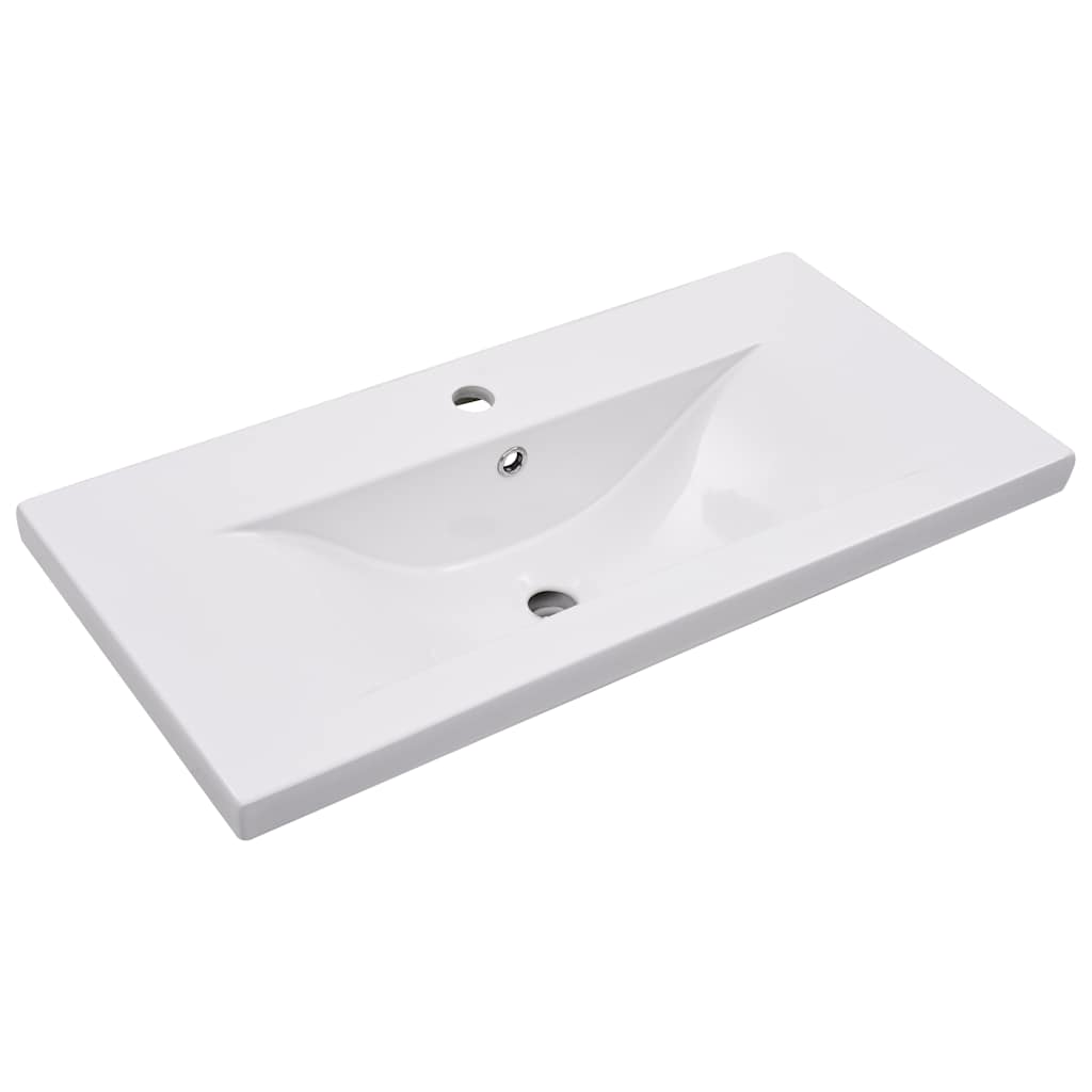 Ormarić s ugrađenim umivaonikom bijeli od iverice Bijela 80 x 38.5 x 48 cm