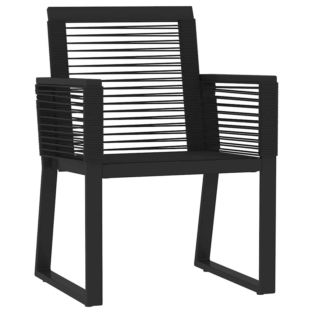 3-dijelni vrtni blagovaonski set crni Crna Dužina stola 80 cm