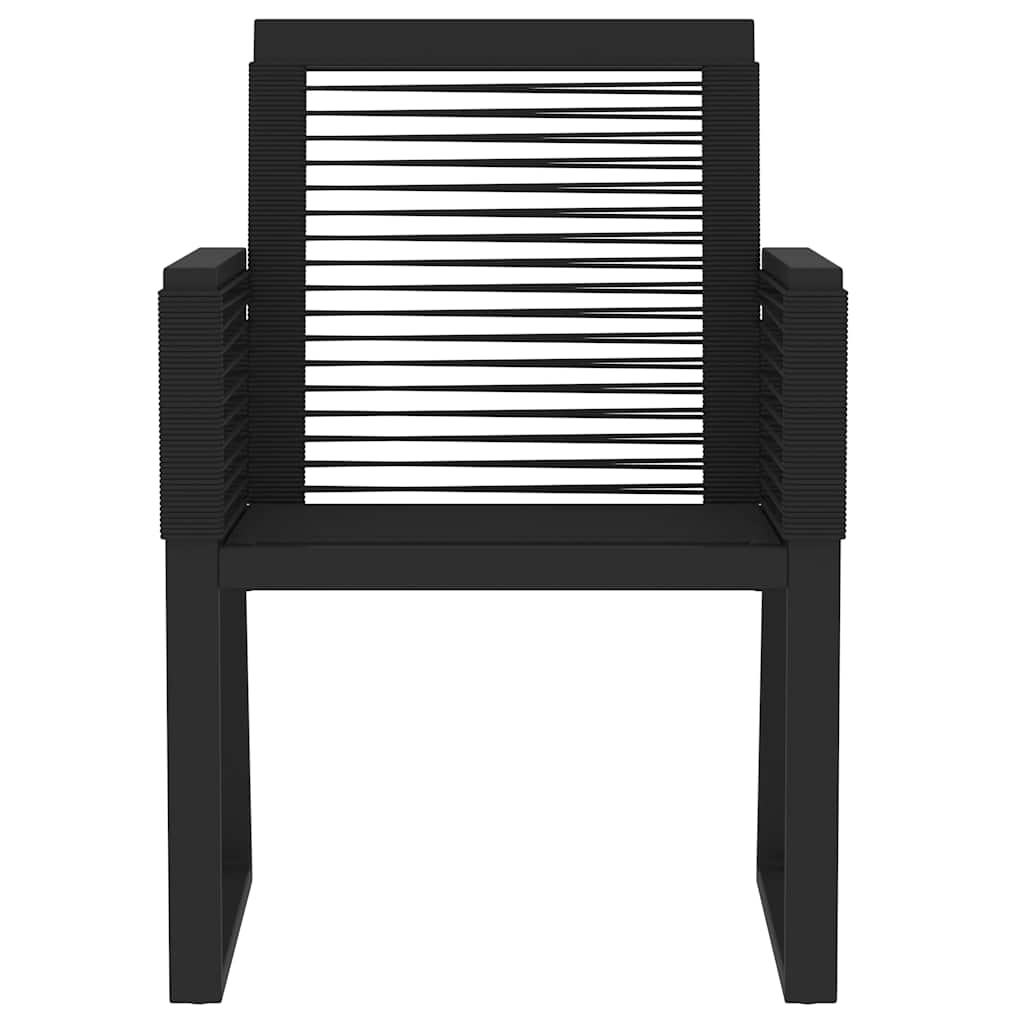 3-dijelni vrtni blagovaonski set crni Crna Dužina stola 80 cm