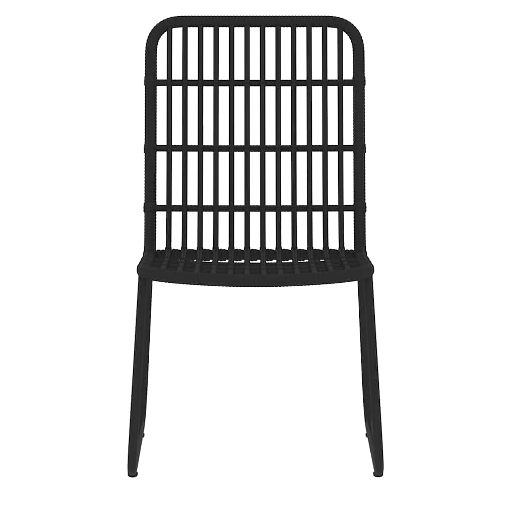 3-dijelni vrtni blagovaonski set crni Crna Dužina stola 80 cm