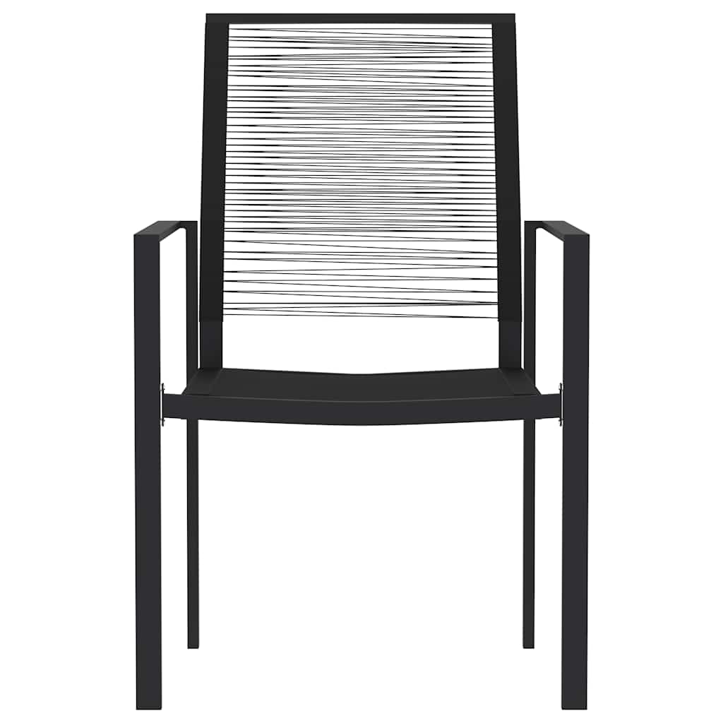 3-dijelni vrtni blagovaonski set crni Crna Dužina stola 80 cm