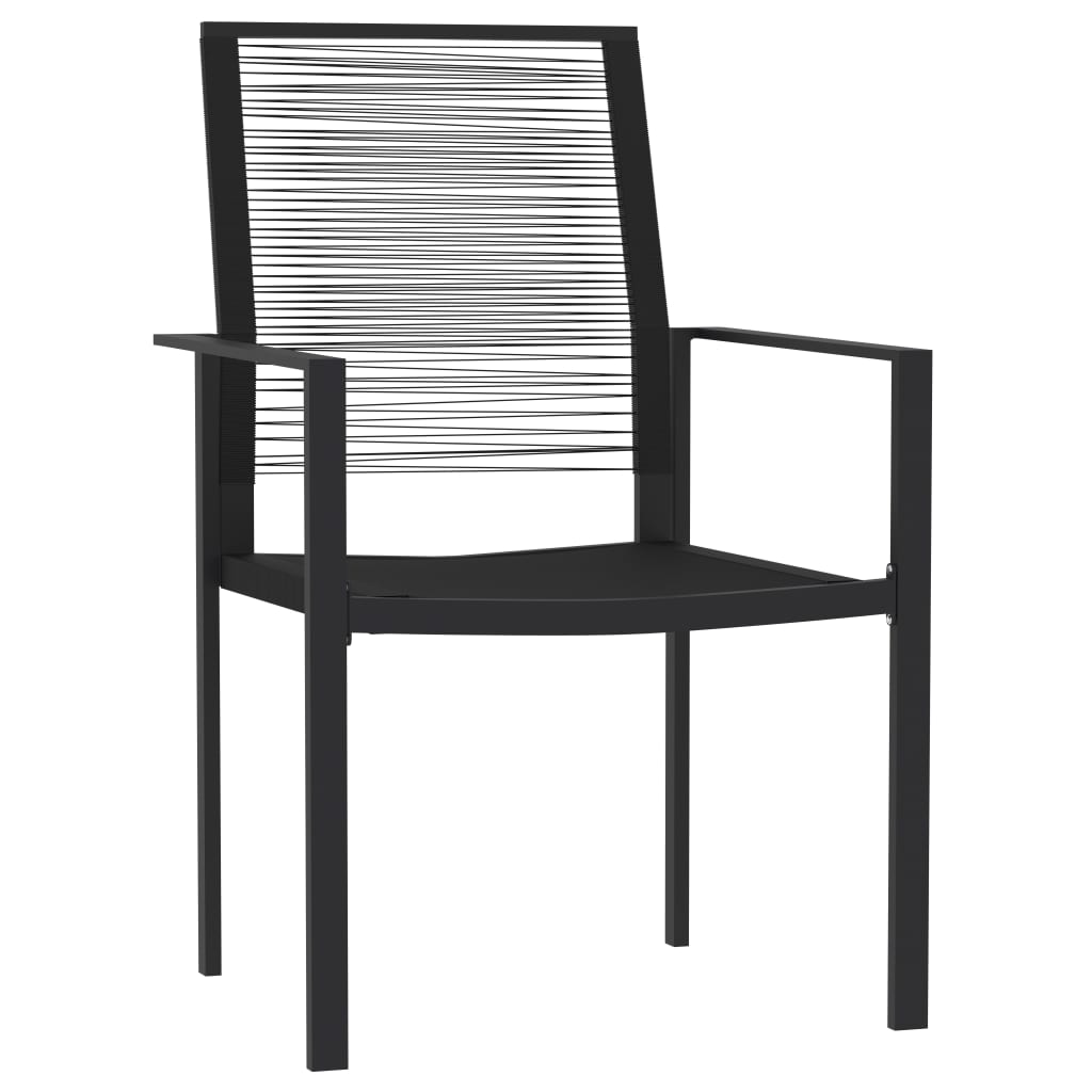 7-dijelni vrtni blagovaonski set crni