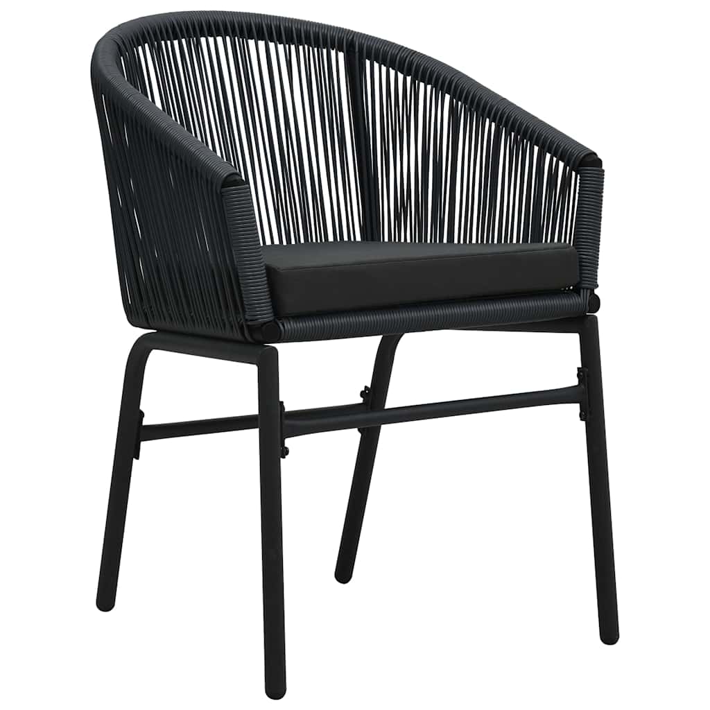 5-dijelni vrtni blagovaonski set crni Crna Dužina stola 140 cm