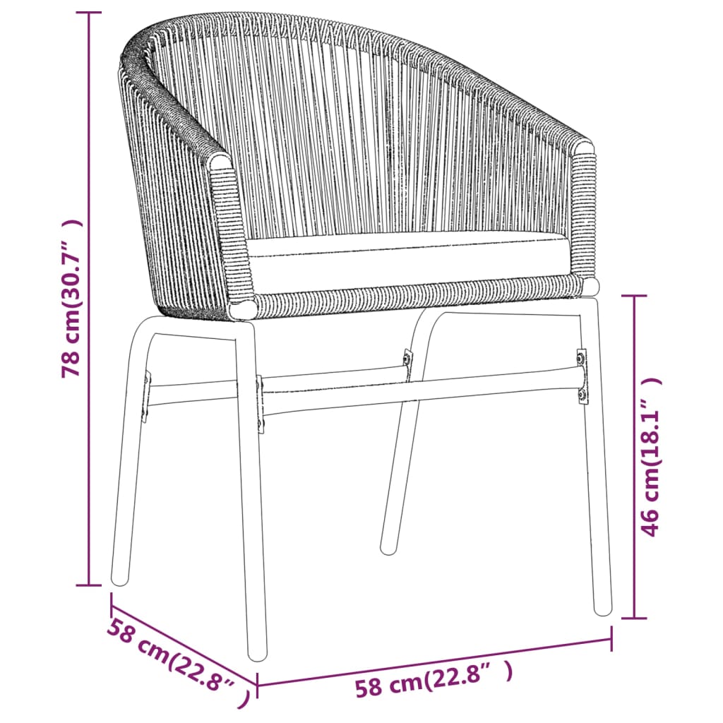 3-dijelni vrtni blagovaonski set smeđi