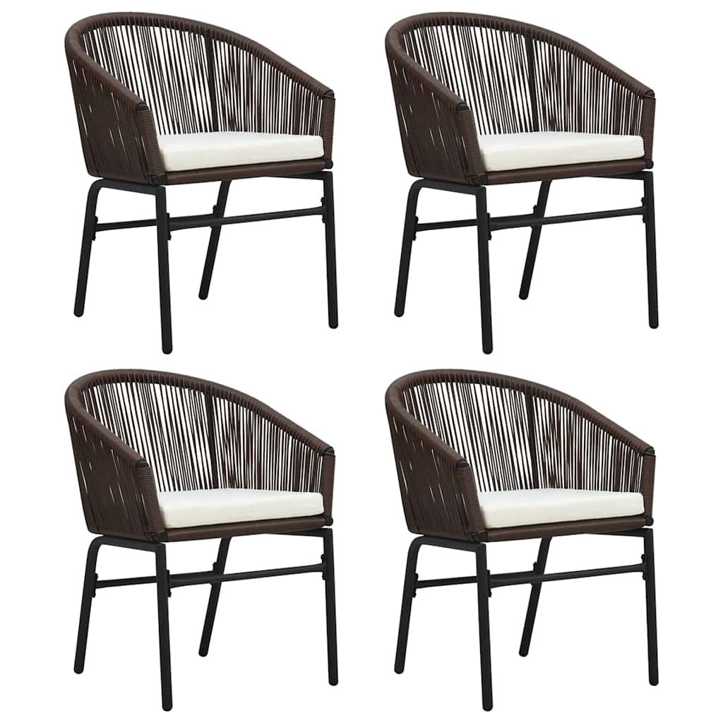 5-dijelni vrtni blagovaonski set smeđi Smeđa Dužina stola 80 cm