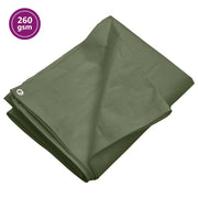 Cerada 260 g/m² 8 x 10 m zelena HDPE