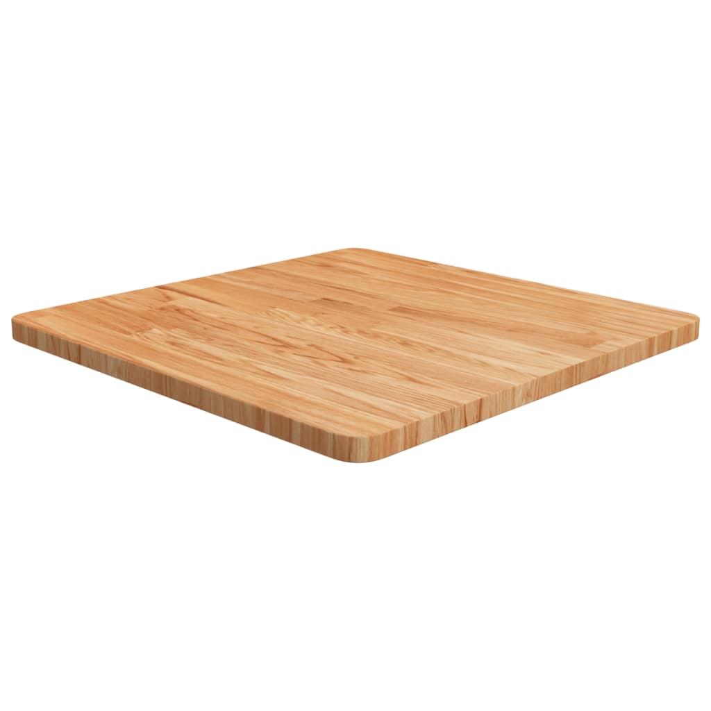 Četvrtasta stolna ploča svjetlosmeđa 60x60x2,5 cm od hrastovine