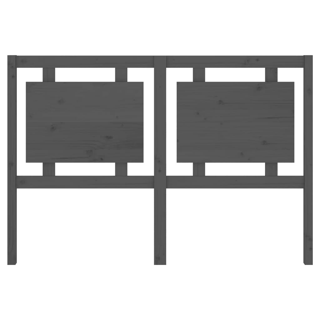 Uzglavlje za krevet sivo 145,5 x 4 x 100 cm od masivne borovine