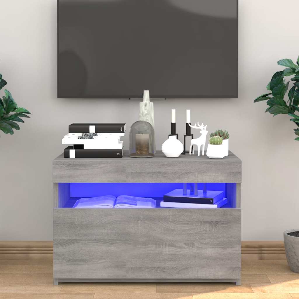 TV ormarić s LED svjetlima boja hrasta sonome 60 x 35 x 40 cm