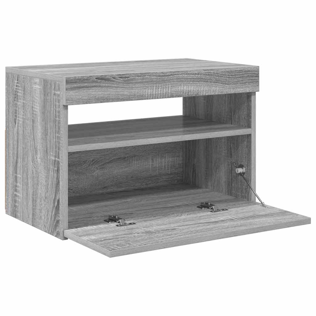 TV ormarić s LED svjetlima boja hrasta sonome 60 x 35 x 40 cm