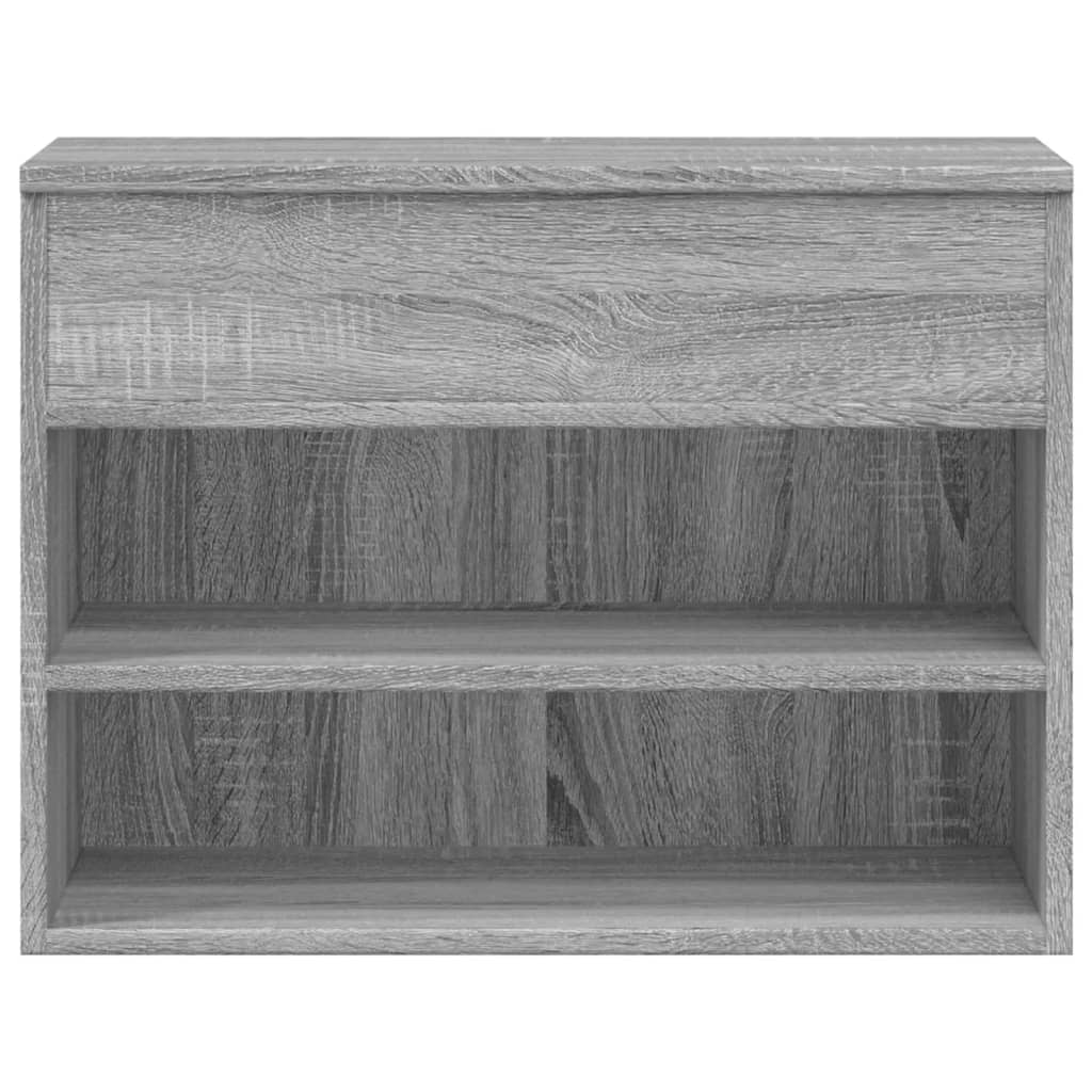 Klupa za cipele boja sivog hrasta 60x30x45 cm konstruirano drvo