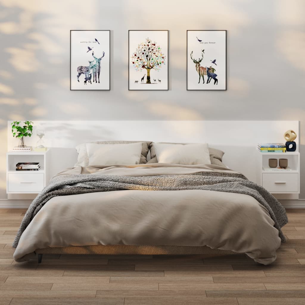 Zidni noćni ormarići 2 kom bijeli