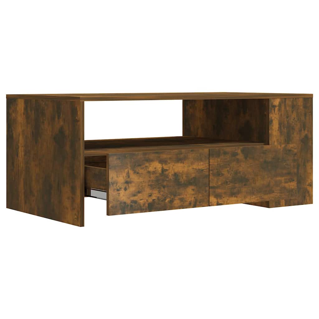 Stolić za kavu boja hrasta 102x55x42 cm konstruirano drvo Smeđa