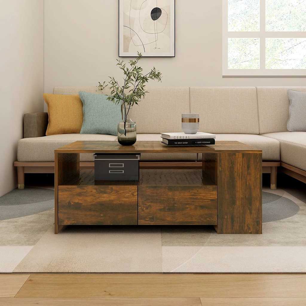 Stolić za kavu boja hrasta 102x55x42 cm konstruirano drvo Smeđa