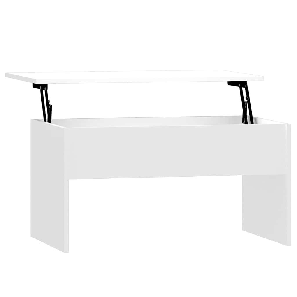 Stolić za kavu sjajni bijeli 80x50,5x41,5 cm konstruirano drvo