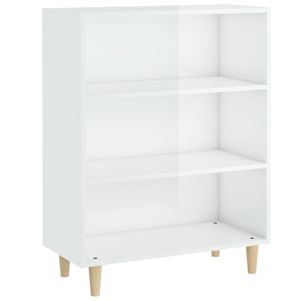 Komoda sjajna bijela 69,5x32,5x90 cm od konstruiranog drva