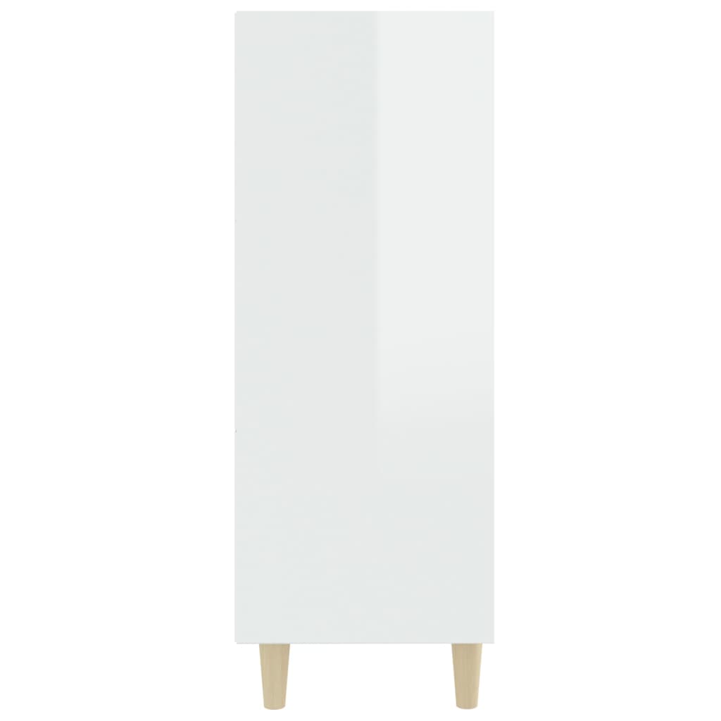 Komoda sjajna bijela 69,5x32,5x90 cm od konstruiranog drva