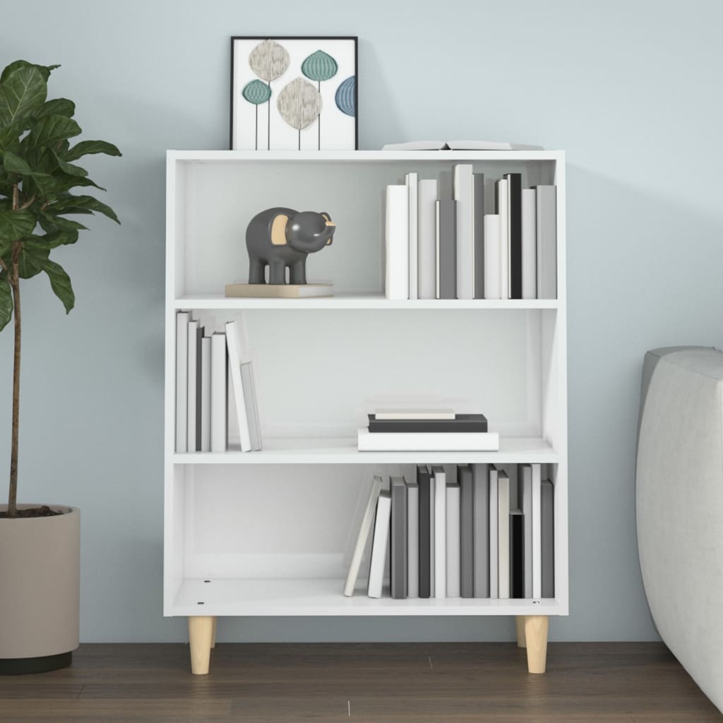 Komoda sjajna bijela 69,5x32,5x90 cm od konstruiranog drva