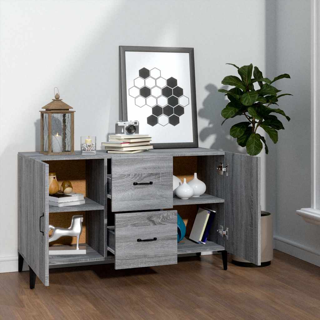 Komoda boja hrasta sonome 100 x 36 x 60 cm konstruirano drvo Siva