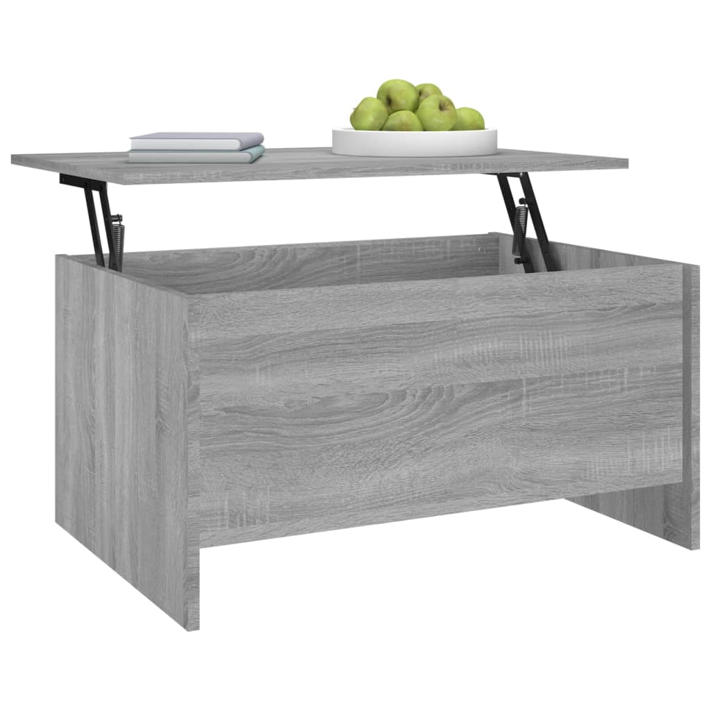 Stolić za kavu sivi hrast 80x55,5x41,5 cm konstruirano drvo