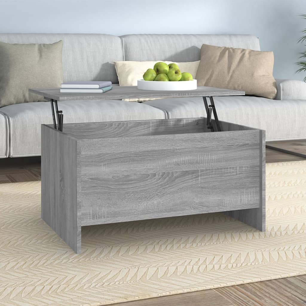 Stolić za kavu sivi hrast 80x55,5x41,5 cm konstruirano drvo