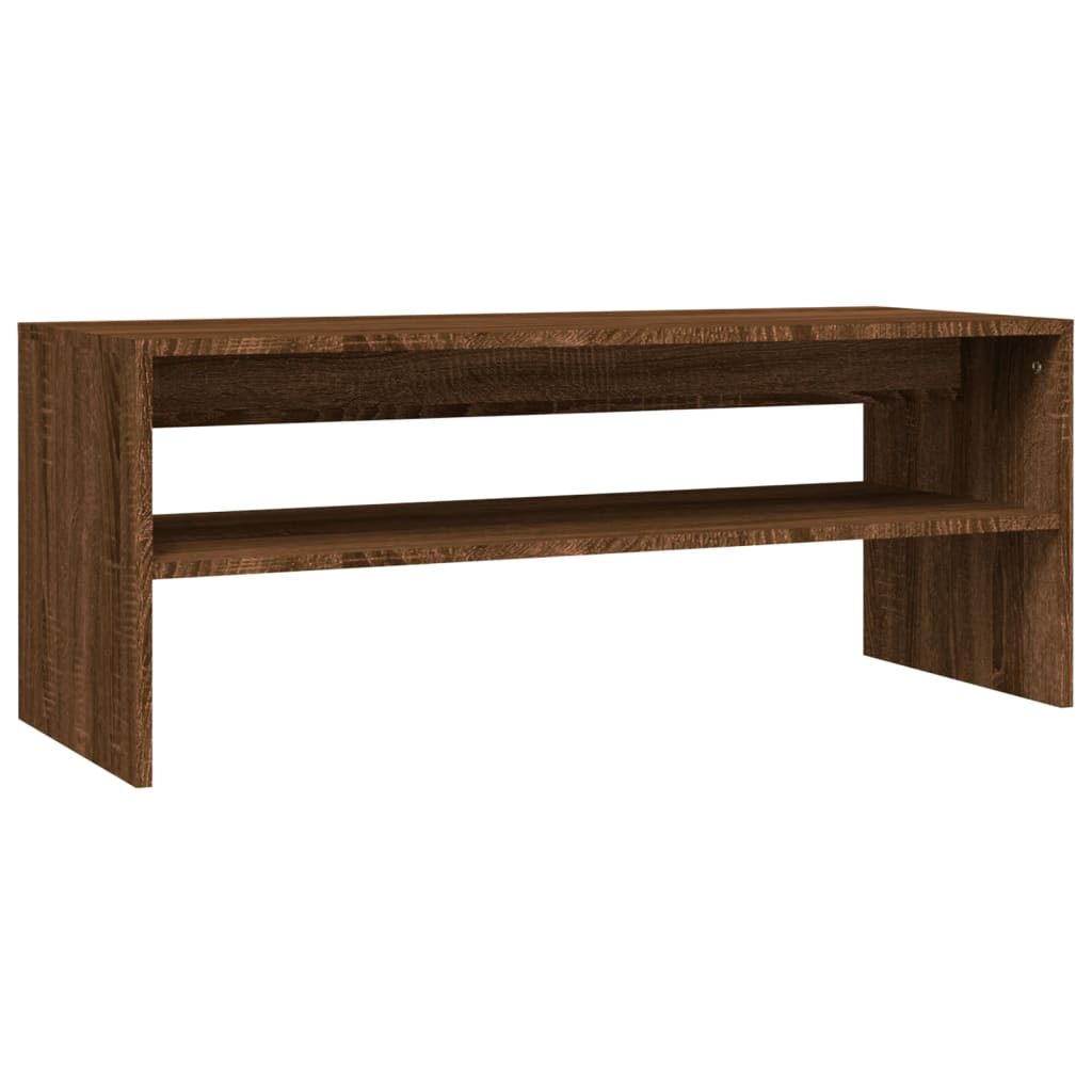 Stolić za kavu smeđa boja hrasta 100x40x40 cm konstruirano drvo