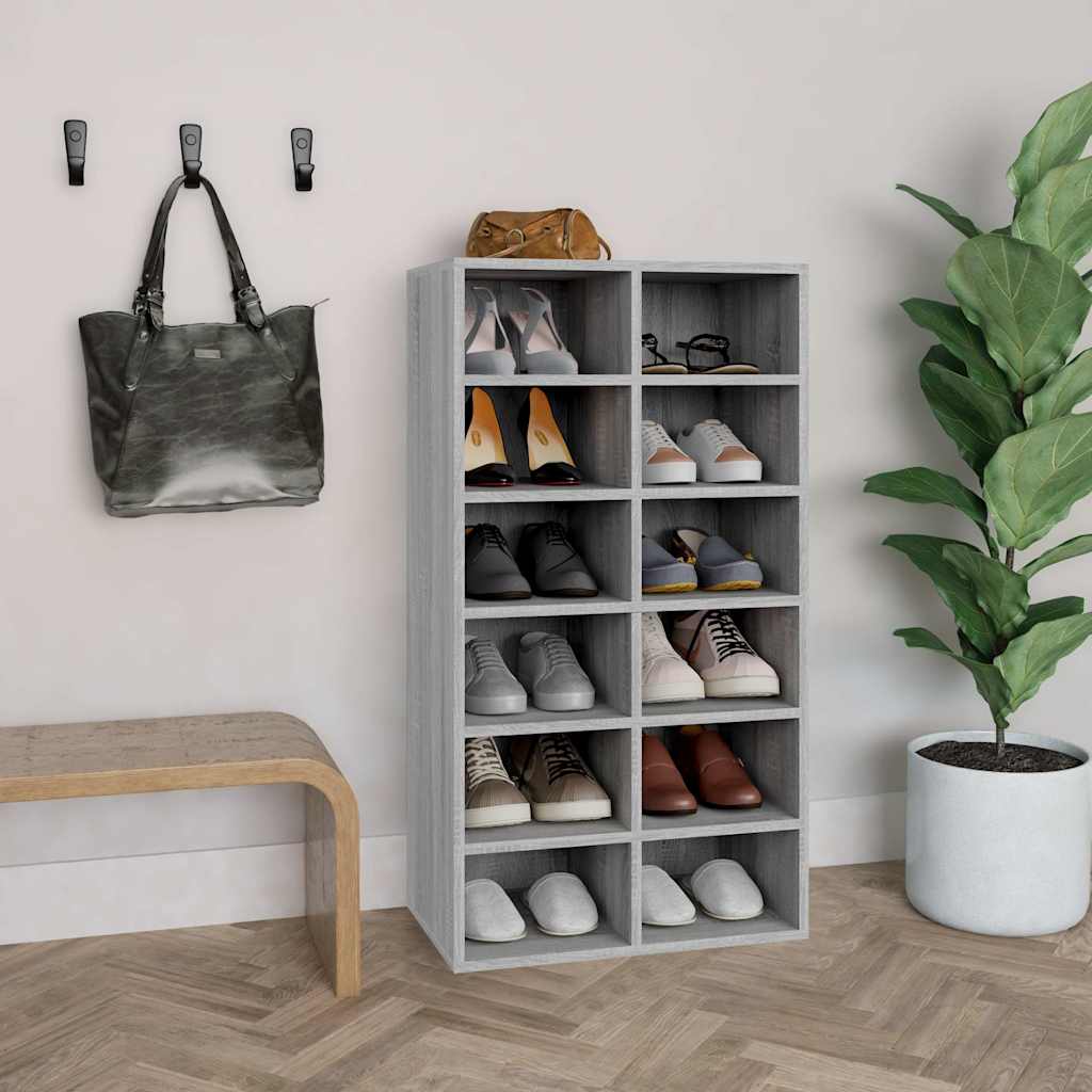 Stalak za cipele boja hrasta 54x34x100,5 cm konstruirano drvo Smeđa