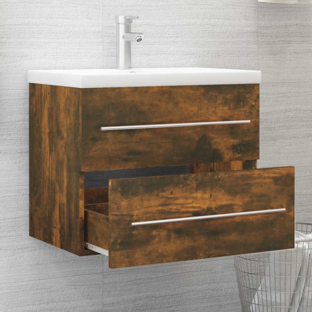 Ormarić za umivaonik boja dimljenog hrasta 60x38,5x48 cm drveni