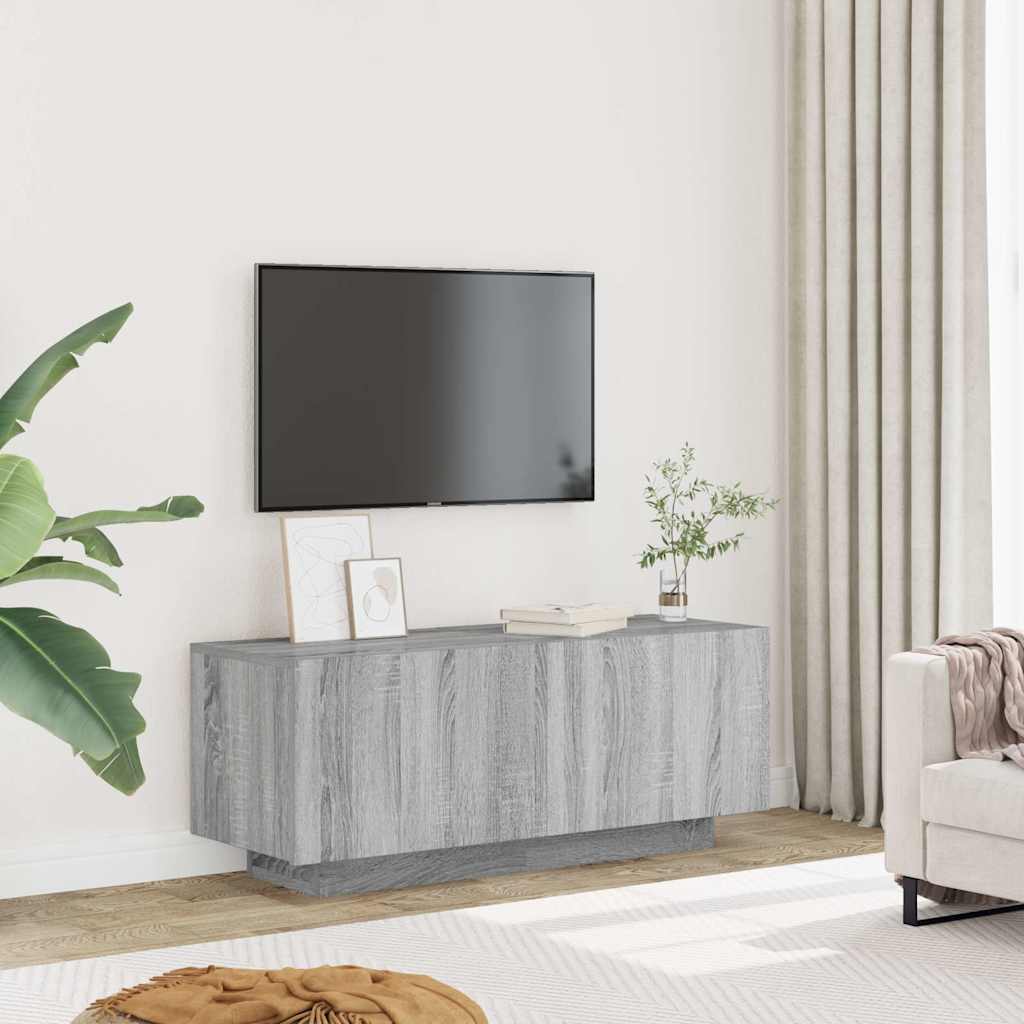 TV ormarić boja hrasta sonome 100x35x40 cm konstruirano drvo Siva